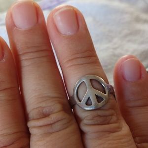 Sterling Silver Peace Ring